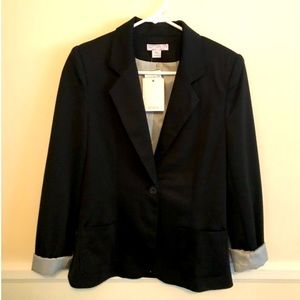 Cotton On Padded Shoulders Black Blazer Size M
